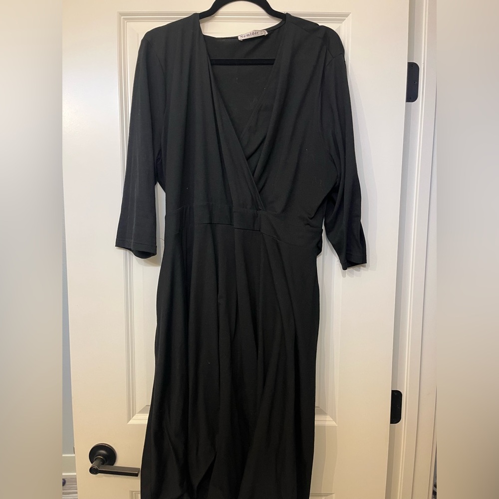 Elegant Black Wrap Dress